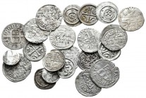 Lot of ca. 22 medieval silver coins / SOLD AS SEEN, NO RETURN!very fine