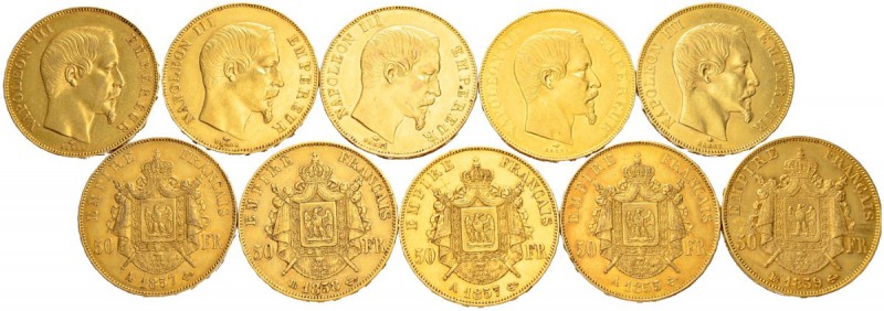 [145.16g] 
FRANKREICH
II. Kaiserreich. Napoleon III. 1852-1870. 50 Francs 1855...