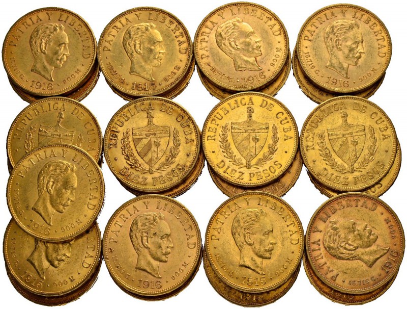 [376.15g] 
KUBA
Republik
Republik. 10 Pesos 1915/1916. Feingewicht total: 376...
