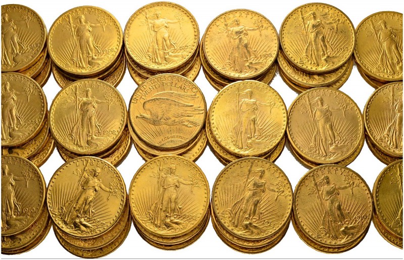 [1504.65g] 
USA
20 Dollars St. Gaudens. Feingewicht total: 1504.65 g. Untersch...