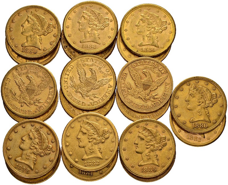 [150.46g] 
USA
5 Dollars Liberty. Feingewicht total: 150.46 g. Handelsübliche ...