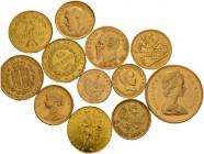 [63.10g] 
GOLDMÜNZENLOTS DIVERSER LÄNDER
Diverse Länder
Diverse Goldmünzen diverse Jahrgänge. Feingewicht total: 63.10 g. Handelsübliche Erhaltunge...