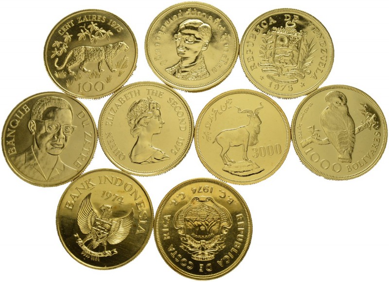 [270.81g]
GOLDMÜNZENLOTS DIVERSER LÄNDER
Diverse Länder
WWF-Goldmünzen. Im Ge...