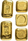 [157.31g] 
GOLDBARREN
3 x Australien 1 Unze ABC-Goldbarren & 2 x 32 Gramm-Goldbarren. Feingewicht total: 157.31 g. Handelsübliche Erhaltungen / Usua...