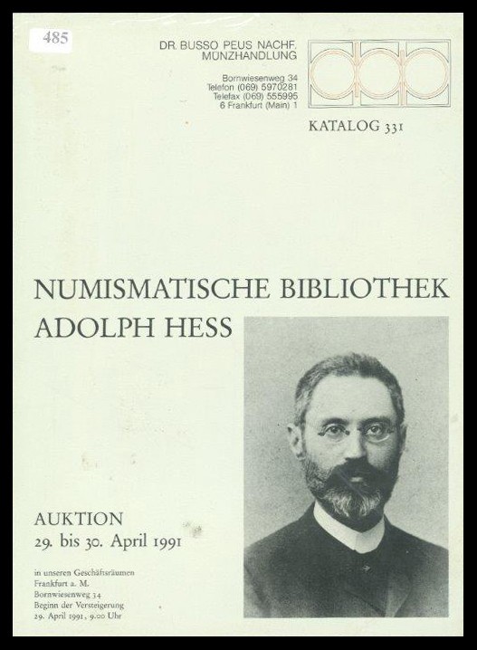 Dr. Busso Peus Nachf.
Katalog 331 / Auktion 29.- 30. April 1991
leicht gebrauc...