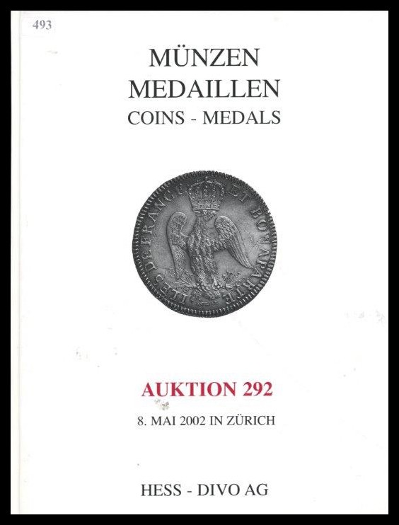 Hess -Divo AG
Auktion 292 / 8. Mai 2002 in Zürich
leicht gebraucht