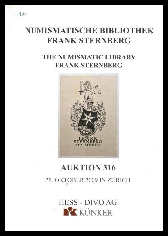 Hess -Divo AG
Numismatische Bibliothek Frank Sternberg / Auktion 316 / 29. Okto...