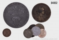 Konv. verschiedenes: 8 Kleinmünzen Altdeutschland, Kaiserreich (DOA) und Drittes Reich, darunter 2 1/2 Schilling 1787 Schleswig-Holstein, 20 Pfennig 1...