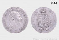 Hannover, Ernst August (1837-1851) Taler 1845 A, 750er Silber. 21,99 g; 34 mm. AKS 105; Davenport 673; Kahnt 232. Sehr schön.