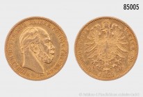Preussen, Wilhelm II. (1861-1888), 20 Mark 1873 B. 900er Gold. 7,90 g; 22 mm. AKS 109; Jaeger 243. Sehr schön.