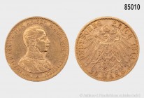 Preussen, Wilhelm II. (1888-1918), 20 Mark 1913 A. 900er Gold. 7,94 g; 22 mm. AKS 125; Jaeger 253. Sehr schön/fast vorzüglich.