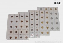 Weimarer Republik und Drittes Reich, umfangreiches Konv. von 80 Kleinmünzen in ausgezeichneter Erhaltung, Fundgrube, bitte besichtigen.