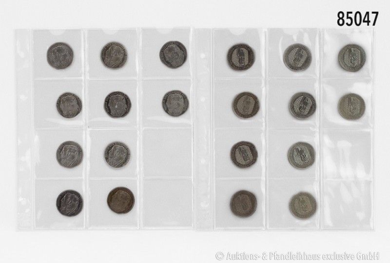 BRD, Konv. 20 Silbergedenkmünzen (625er Silber) Gottfried Wilhelm Leibniz (AKS 2...