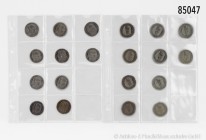 BRD, Konv. 20 Silbergedenkmünzen (625er Silber) Gottfried Wilhelm Leibniz (AKS 215, Jaeger 394) und Humboldt (AKS 216, Jaeger 395), je 10 St. in ausge...