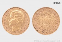 Bayern, Otto (1886-1913), 10 Mark 1910 D, 900er Gold. 3,99 g; 20 mm. AKS 199; Jaeger 201. Sehr schön.