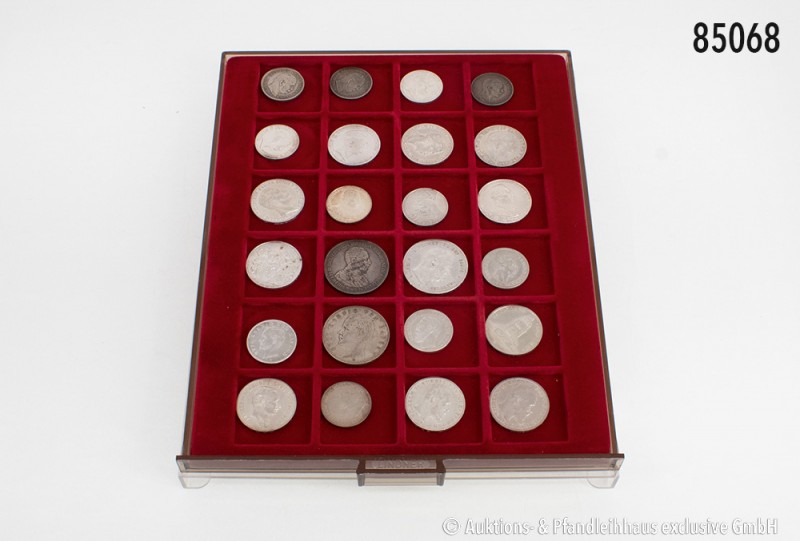 Deutsches Kaiserreich, Sammlung von 25 Silbermünzen zu 2 bis 5 Mark aus 1875-191...