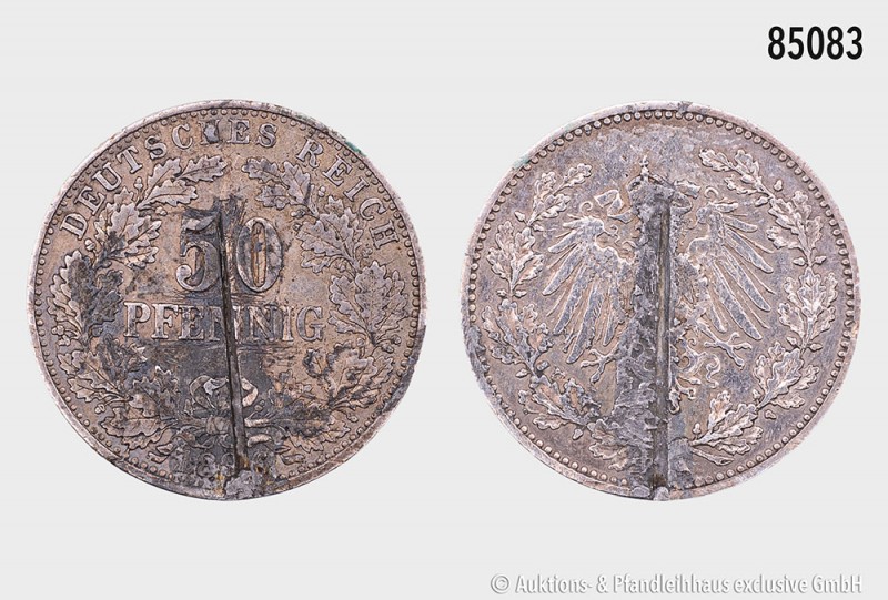 Deutsches Reich, 50 Pfennig 1896 A, 900er Silber. 2,77 g; 20 mm. AKS 5; Jaeger 1...