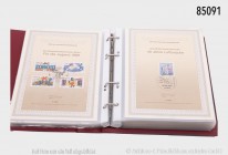 Großes Briefmarken-Konv., dabei ca. 300 Ersttagsbriefe und Sammlung Alle Welt in 8 Alben, darunter auch Deutsches Reich. Insgesamt ca. 14 Alben. Fundg...