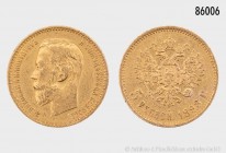 Russland, Nikolaus II. (1894-1917), 5 Rubel 1898. 900er Gold. 4,27 g; 19 mm. Kahnt/Schön 14. Sehr schön.