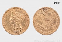 USA, 10 Dollars 1899, Philadelphia. 900er Gold. 16,69 g; 27 mm. Schön 112. Sehr schön.