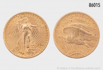 USA, 20 Dollars 1924, Philadelphia (mit 48 Sternen). 900er Gold. 33,43 g; 34 mm. Schön 143. Vorzüglich mit leichtem Stempelglanz.