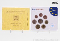 Europa allgemein, kleine Partie moderner Euro-KMS mit u. a. Vatikan 2009, Monaco 2003 (5 Münzen) plus Sondermünze 2 Euro San Marino 2012 im Blister. S...