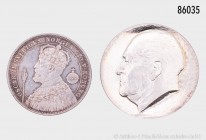 Skandinavien, Konv. 2 Silbermünzen: Schweden, Oskar II. (1872-1907), 2 Kronen 1897, auf das 25. Regierungsjubiläum. 15 g; 30 mm. Schön 120. Norwegen, ...
