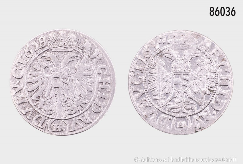 RDR, Habsburg, Ferdinand II. (1617-1637), Konv. 2 Groschen 1628 und 1630. Friede...