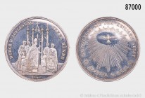 Erinnerungsmedaille an die Hl. Firmung o. J. (um 1900), Silber. 9,60 g; 33 mm. Winzige Kratzer, Stempelglanz. Im Original-Etui mit goldener Aufschrift...
