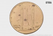 Frankreich, Steckmedaille 1937, auf die Internationale Ausstellung für Kunst und Technik in Paris. Mit 10 Fotoeinlagen. 58 mm. Medaillen-Dose leicht f...