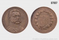 Deutsches Reich, Hindenburg, Medaille 1914, von Mayer & Wilhelm, Stuttgart, auf den Ausbruch des Weltkriegs. 59,30 g; 54 mm. Vorzüglich.