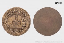 Weimarer Republik, einseitige Medaille, Andenken an die Rheinlandräumung 1930. 31,58 g; 45 mm. Vorzüglich.