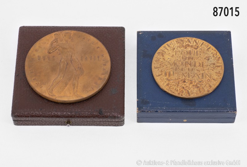 Konv. 2 Medaillen: Belgien, Medaille, von Charles Leplae, auf die Allgemeine Aus...
