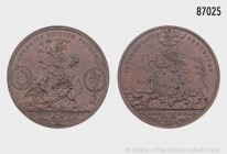 Österreich (RDR), Karl VI (1711-1740), Bronzemedaille 1738 (offizielle Nachprägung des Wiener Hauptmünzamtes 1914), auf den Hl. Georg. Vs. Der Hl. Geo...