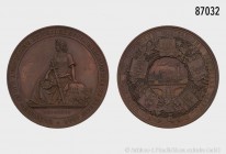 Deutsches Reich, Bronzemedaille 1844, von Loos & Lorenz & Schilling, auf die Gewerbeausstelung in Berlin. Vs. ERINNERUNG AN DIE AUSSTELLUNG DEUTSCHER ...