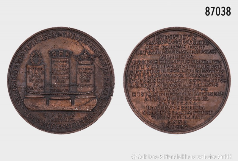 Habsburg, Zeit des Spanischen Erbfolgekrieges (1701-1713/14), Silbermedaille 170...