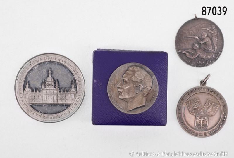 Konv. 7 Medaillen, dabei silberne Schützenmedaille 1913, auf das Preis-Schießen ...