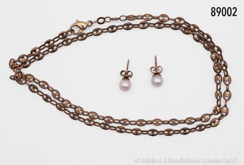 Konv. Goldschmuck, bestehend aus: Kette, 333er Gold, FBM (Friedrich Binder), L 6...