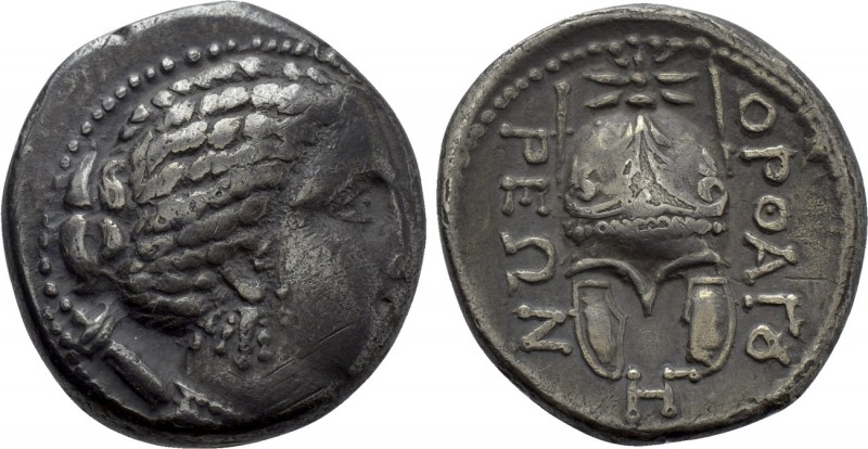 THRACE. Orthagoreia. Stater (Circa 340-330 BC). 

Obv: Bust of Artemis right, ...