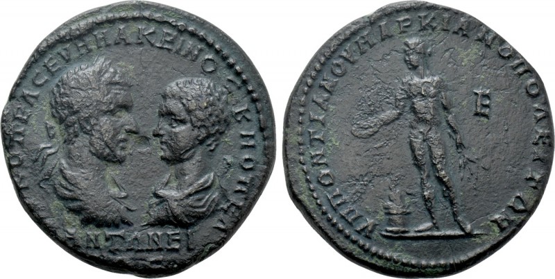 MOESIA INFERIOR. Marcianopolis. Macrinus with Diadumenian (217-218). Ae Pentassa...