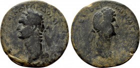CILICIA. Mopsus. Domitian with Domitia (81-96). Ae Tetrassarion. Dated CY 162 (94/5).