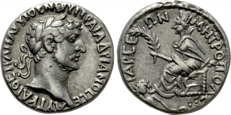 CILICIA. Tarsus. Hadrian (117-138). Tridrachm. 

Obv: ΑΥΤ ΚΑΙ ΘΕ ΤΡA ΠΑΡ ΥΙ ΘΕ...