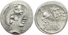 Q. TITIUS. Denarius (After 75 BC). Contemporary imitation of Rome.