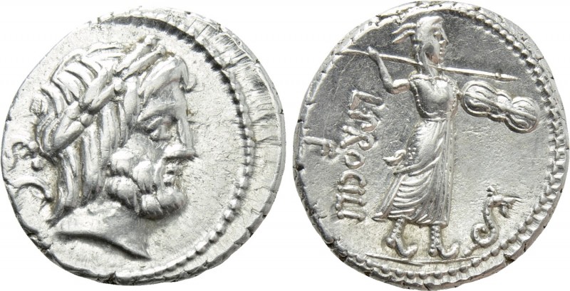 L. PROCILIUS. Denarius (80 BC). Rome. 

Obv: Laureate head of Jupiter right; S...