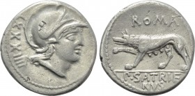 P. SATRIENUS. Denarius (77 BC). Rome.