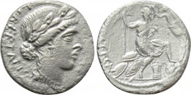 C. VIBIUS C. F. CN. PANSA CAETRONIANUS. Denarius (48 BC). Rome.
