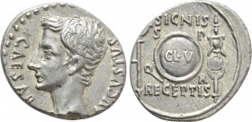 AUGUSTUS (27 BC-14 AD). Denarius. Uncertain mint in Spain, possibly Colonia Patricia.