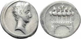AUGUSTUS (27 BC-14 AD). Denarius. Uncertain Italian mint, possibly Rome.