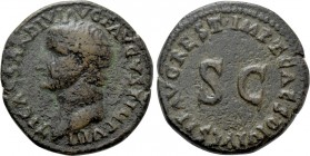 TIBERIUS (14-37). As. Rome or mint in Thrace. Restitution issue struck under Domitian.