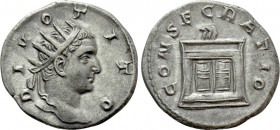DIVUS TITUS (Died 81). Antoninianus. Rome. Struck under Trajanus Decius.